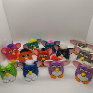 McDonalds Furby Lot Of 12 Happy Meal Toy Figures Vintage 1998 Y2K Millennial 90s